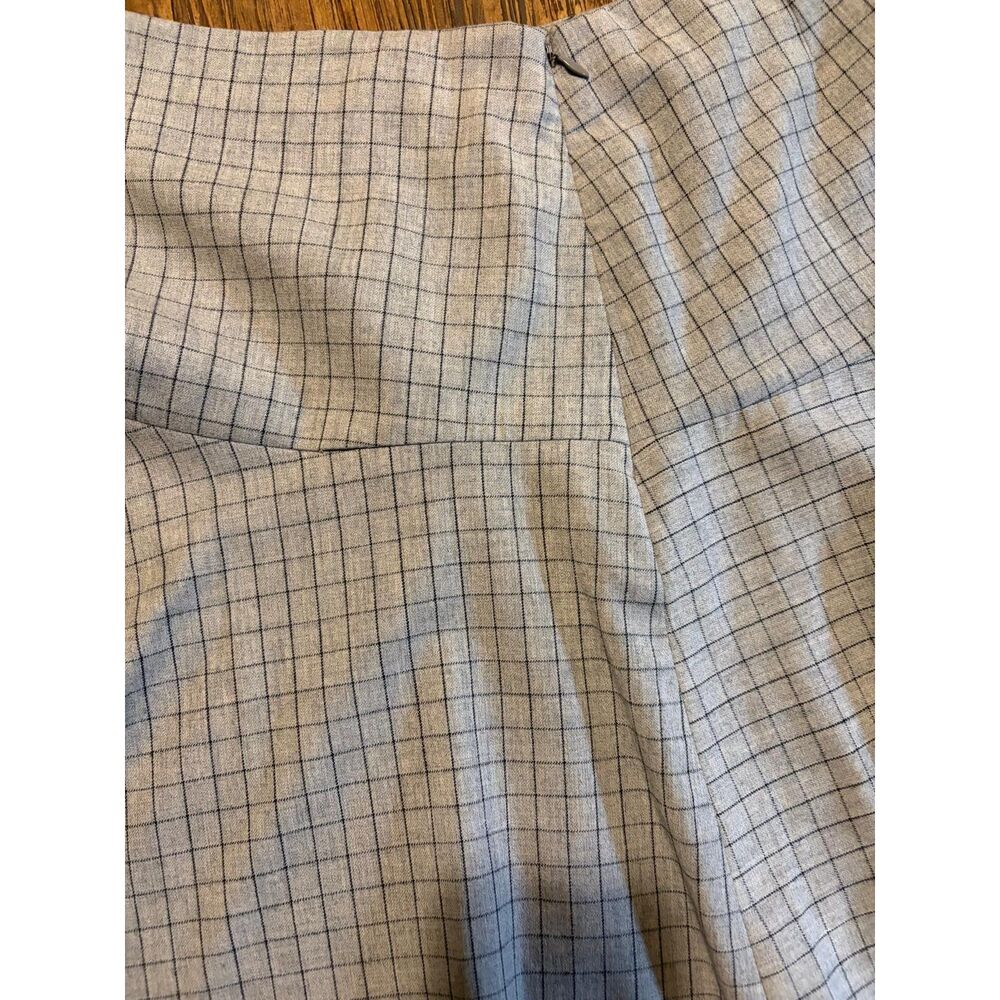 Lauren Ralph Lauren Gray Tattersall Check Fit & Flare Skirt Mini Size 4 - Picture 2 of 5